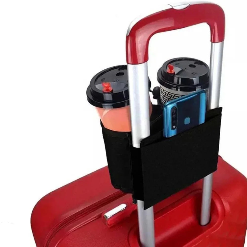 Travel Luggage Cup Holder Durable Free Hand Suitcase Drink Bag Travel Milk Tea Coffee Mugs Holder Fits All Suitcase Handles - Houseware and Pet Store