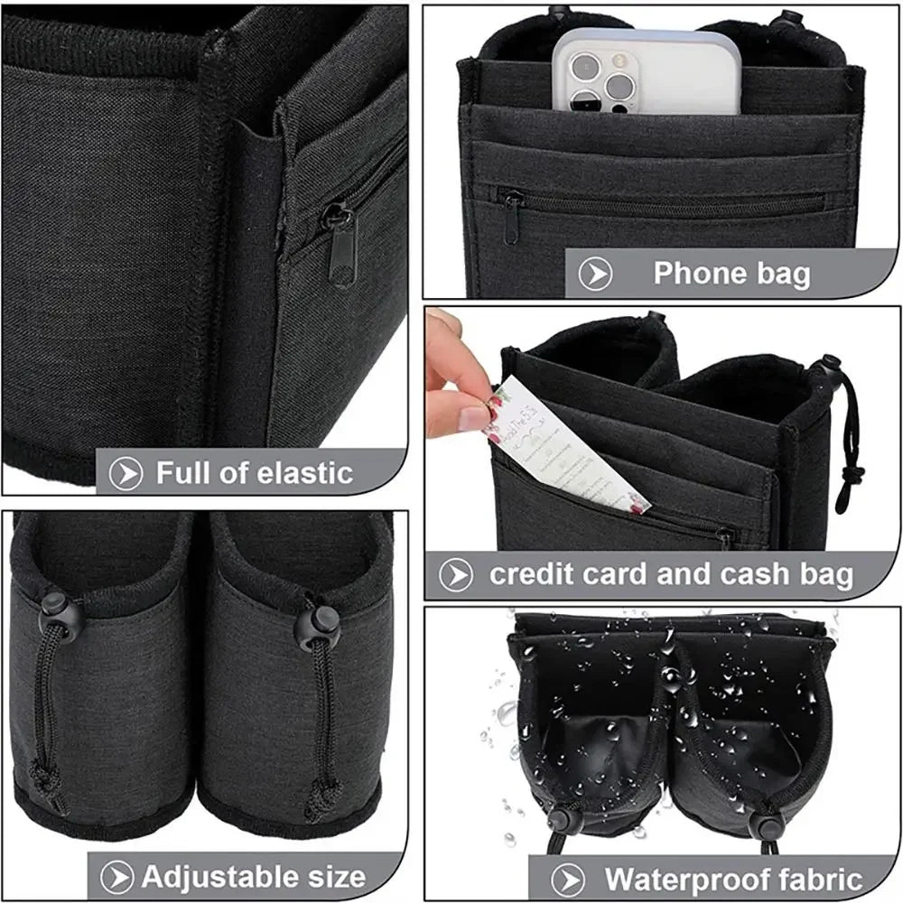 Travel Luggage Cup Holder Durable Free Hand Suitcase Drink Bag Travel Milk Tea Coffee Mugs Holder Fits All Suitcase Handles - Houseware and Pet Store
