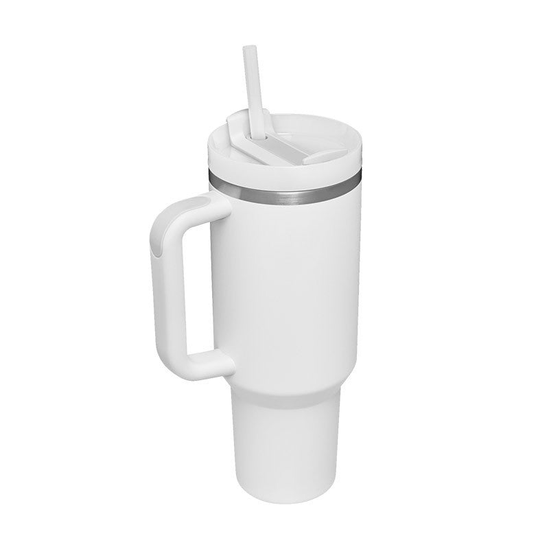 40 Oz Insulated Tumbler with Handle Straw