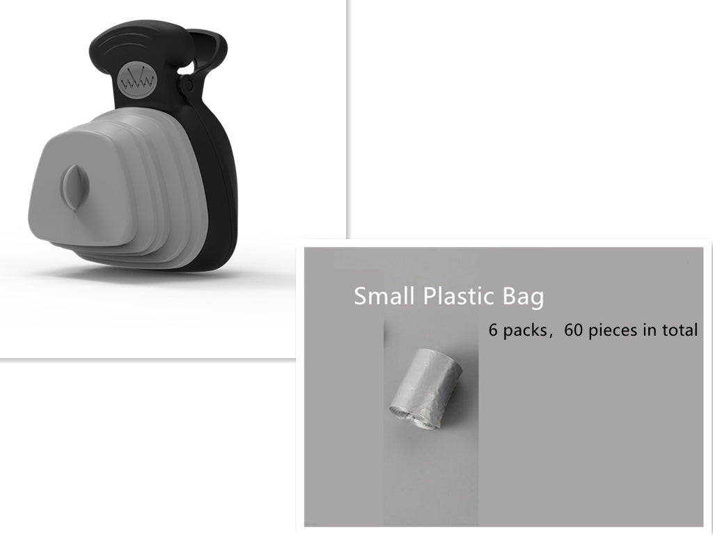 Touchless Foldable Poop Bag Scooper and Dispenser