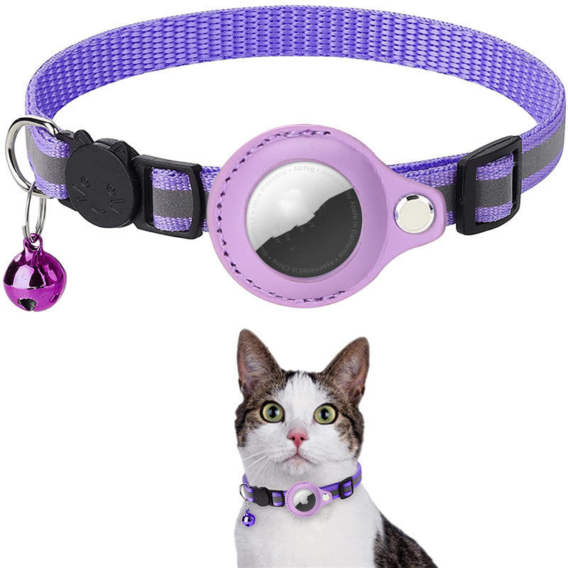 Cat Reflective Nylon Waterproof Case Holder for Airtag Air Tag