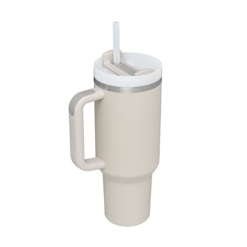 40 Oz Insulated Tumbler with Handle Straw