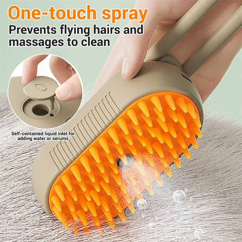 Pet Steam 3-In-1 Electric Spray Cat For Massage and Grooming Comb