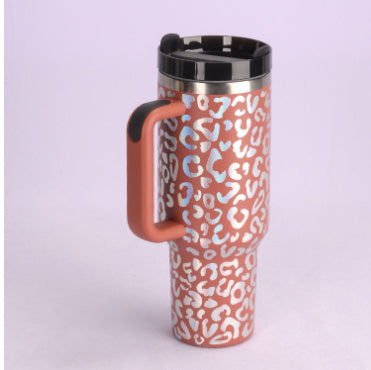 40 Oz Insulated Tumbler with Handle Straw