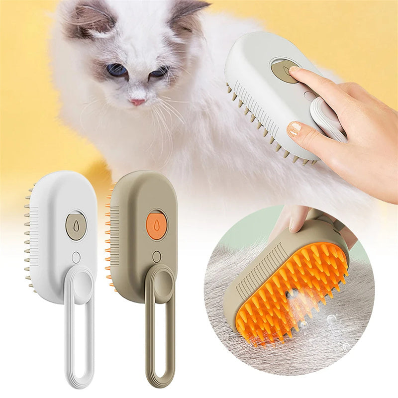 Pet Steam 3-In-1 Electric Spray Cat For Massage and Grooming Comb