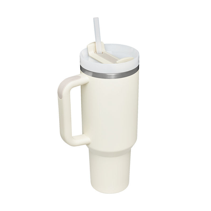 40 Oz Insulated Tumbler with Handle Straw