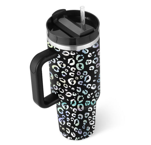 40 Oz Insulated Tumbler with Handle Straw