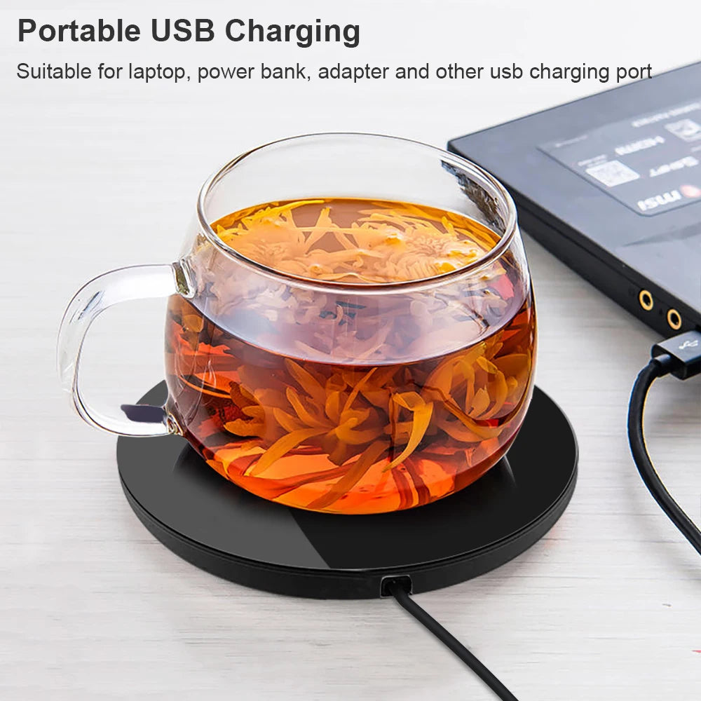 Coffee Cup Heater Mug Warmer USB Heating Pad Electic Milk Tea Water Thermostatic Coasters Cup Warmer For Home Office Desk DC 5V - Houseware and Pet Store