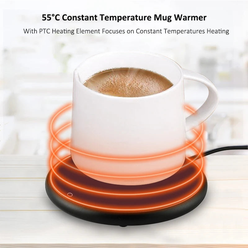 Coffee Cup Heater Mug Warmer USB Heating Pad Electic Milk Tea Water Thermostatic Coasters Cup Warmer For Home Office Desk DC 5V - Houseware and Pet Store