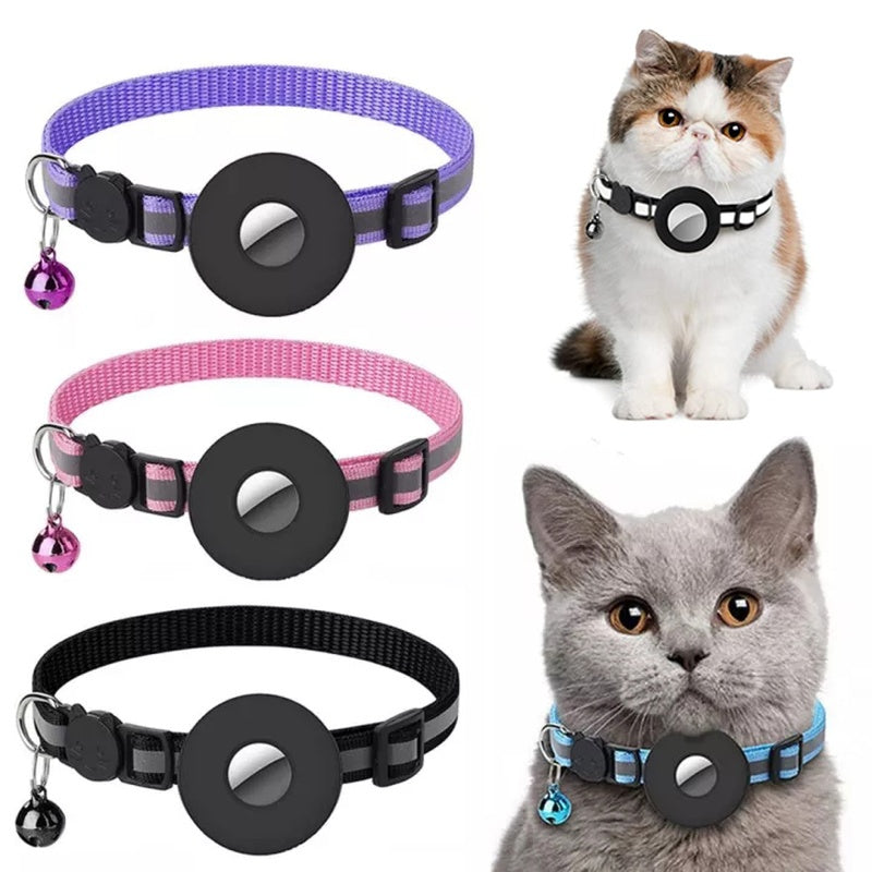 Cat Reflective Nylon Waterproof Case Holder for Airtag Air Tag