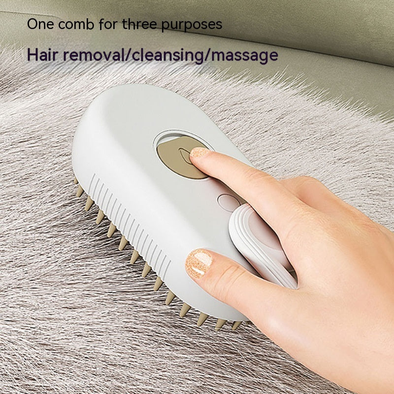 Pet Steam 3-In-1 Electric Spray Cat For Massage and Grooming Comb