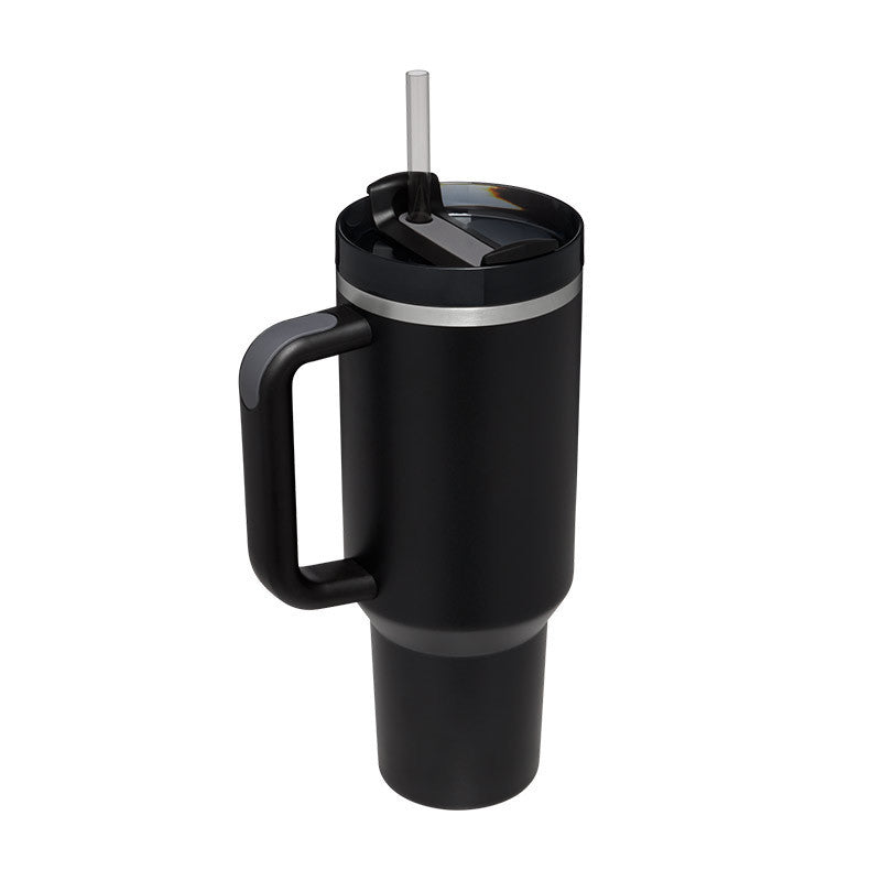 40 Oz Insulated Tumbler with Handle Straw